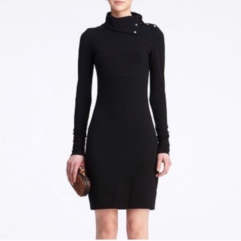 Diane Von Furstenberg Turtle Knit Black Dress M